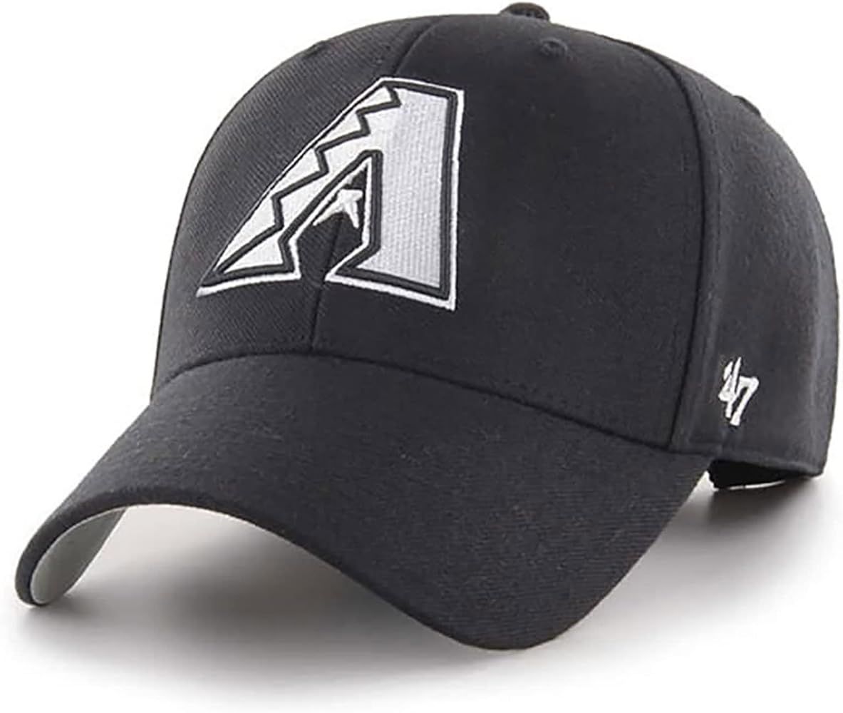'47 Arizona Diamondbacks Mens Womens MVP Adjustable Velcroback Black White Logo Hat | Amazon (US)