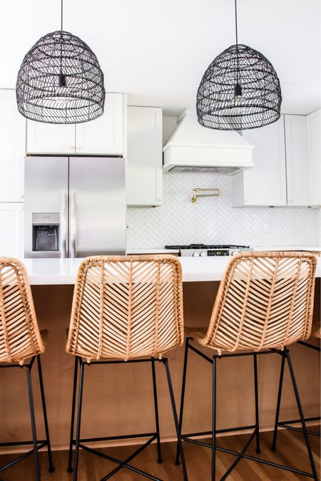 Latest flip house donezo! 

Flip house, small kitchen remodel ideas, small kitchen ideas, woven barstools, rattan bar stools, counter stools, rattan pendant, island lighting ideas, rattan pendant lights 

#LTKFind #LTKhome