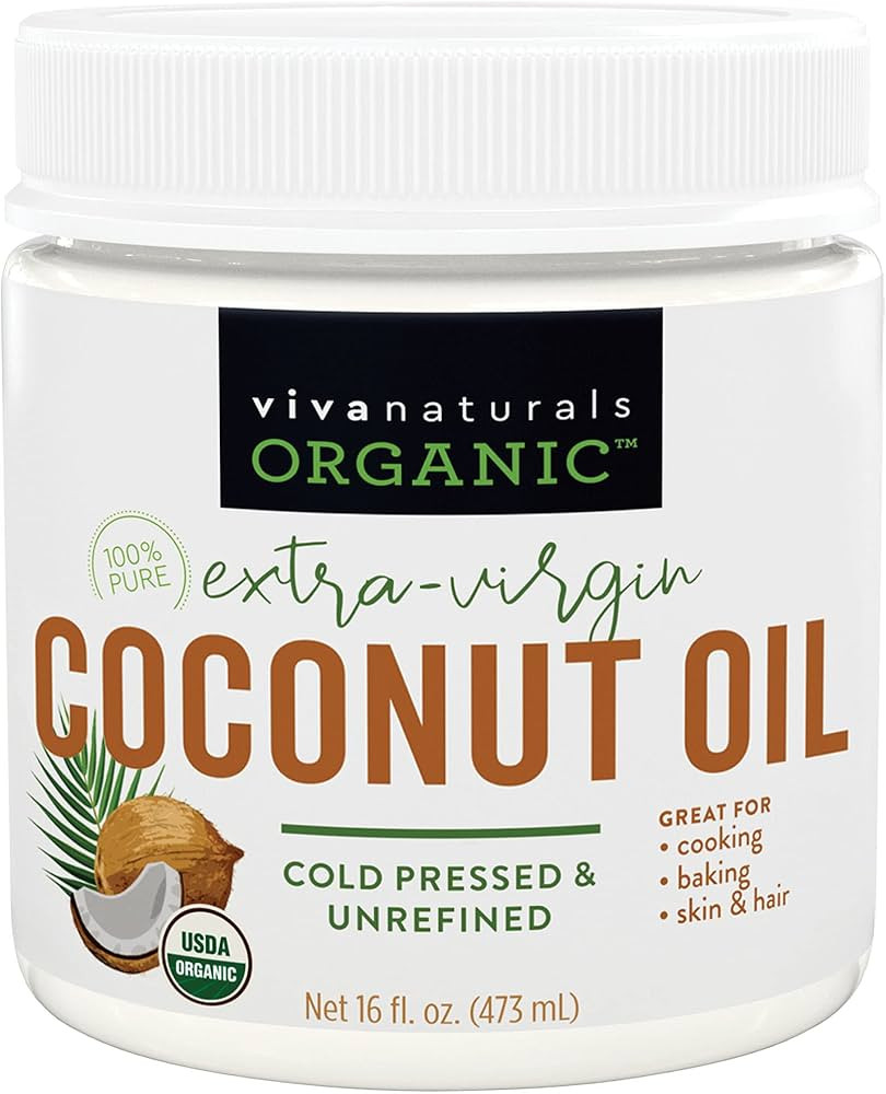 Organic Coconut Oil, Cold-Pressed - Natural Hair Oil, Skin Oil and Cooking Oil with Fresh Flavor, No | Amazon (US)