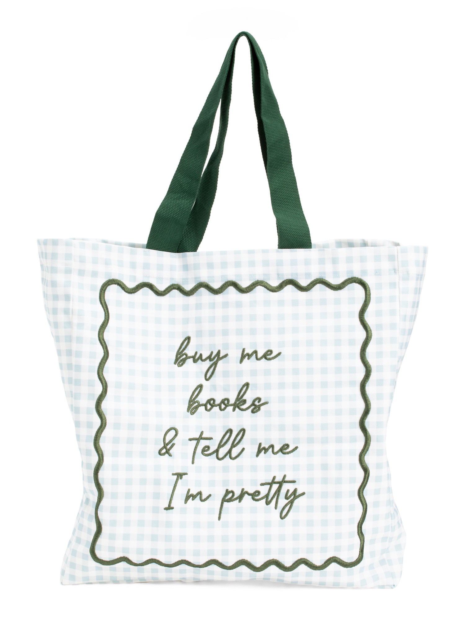 Buy Me Books And Tell Me I'm Pretty Embroidered Tote Bag | Office & Storage | Marshalls | Marshalls
