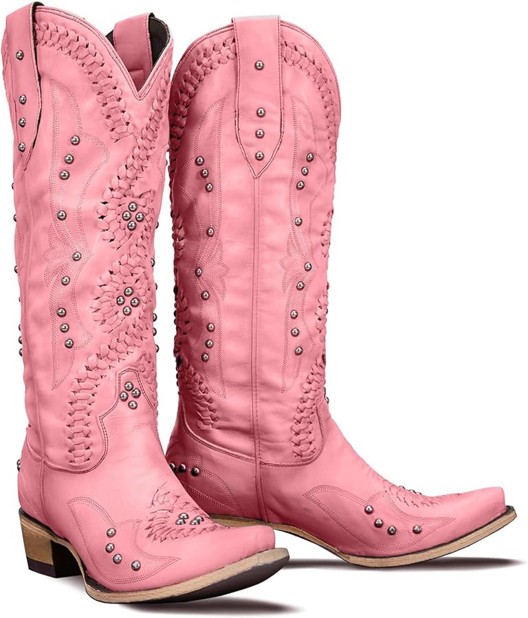 Yolkomo Cowboy Boots for Women Knee High Western Cowgirl Boots | Amazon (US)