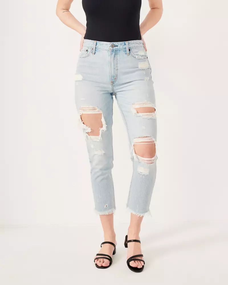 Womens High Rise Mom Jeans | Womens Bottoms | Abercrombie.com | Abercrombie & Fitch US & UK