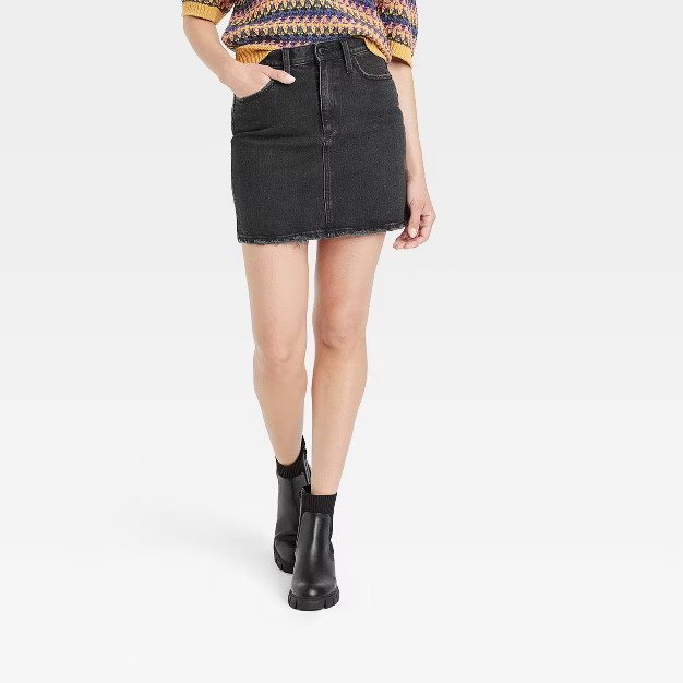 Women's High-Rise Denim Mini Skirt - Universal Thread™ | Target