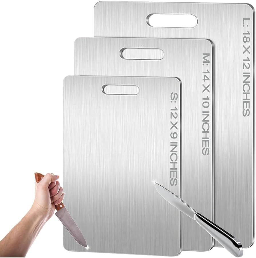 Titanium Cutting Board - 2025 New Upgrade 100% Pure Titanium Cutting Boards for Kitchen Double Si... | Amazon (US)