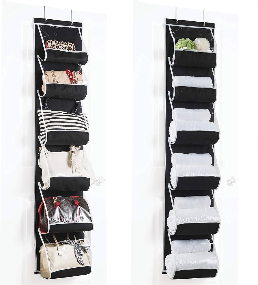 ZOBER Purse Organizer For Closet - Over The Door Purse Organizer W/ 6 Pockets for Easy Purse Stor... | Amazon (US)