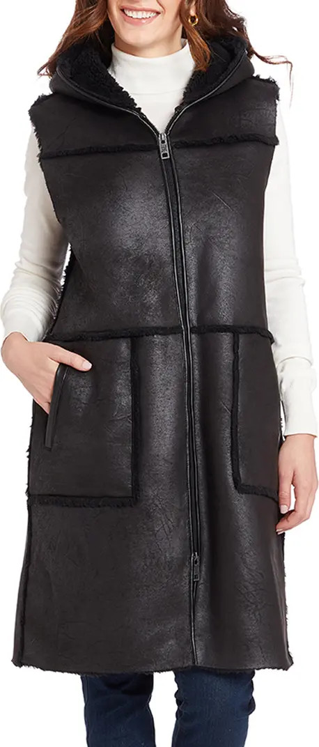 Frye Water Resistant Faux Leather & Faux Shearling Vest | Nordstromrack | Nordstrom Rack