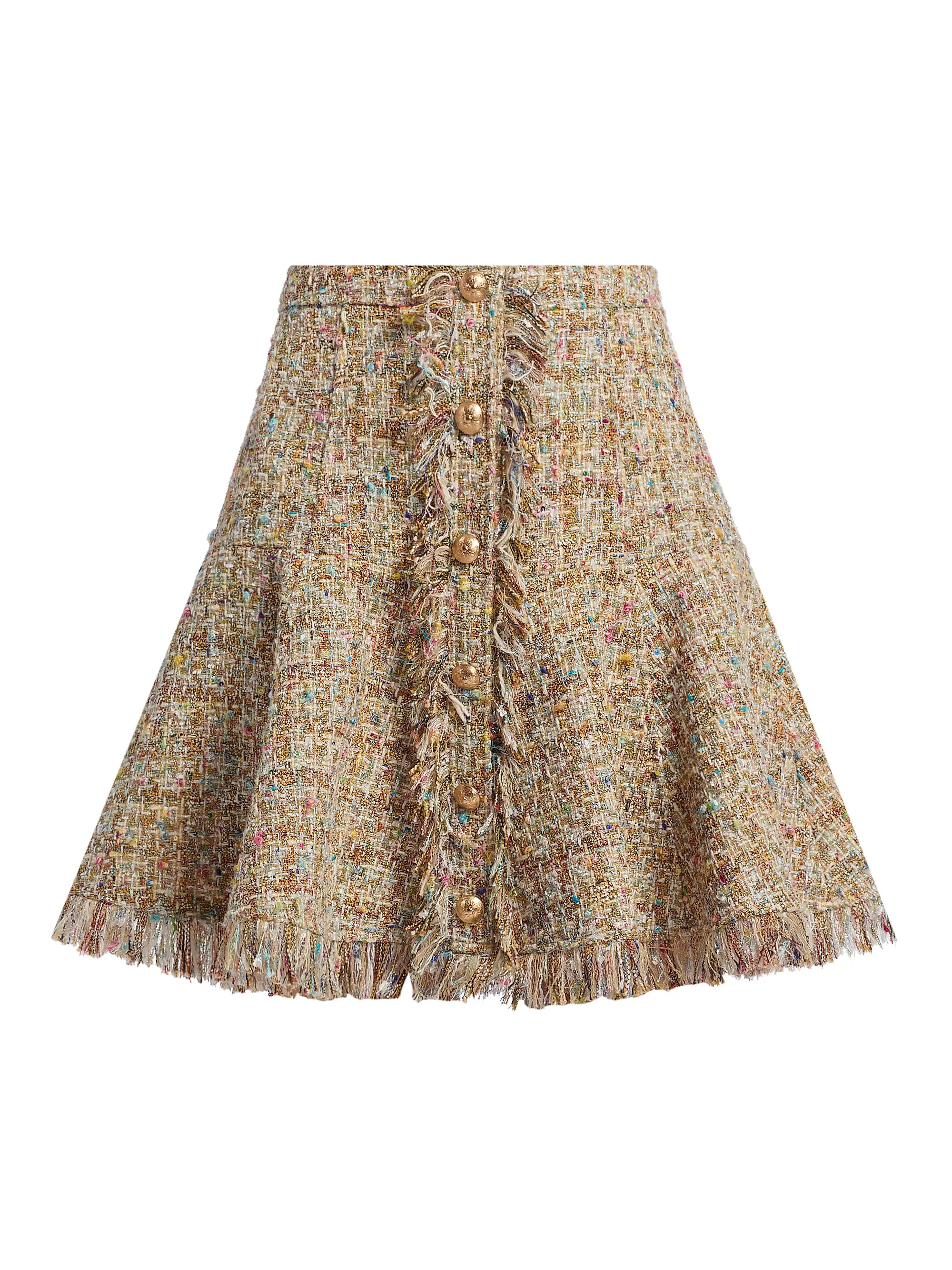 Adeline Clarise Bouclé Flared Miniskirt | Saks Fifth Avenue