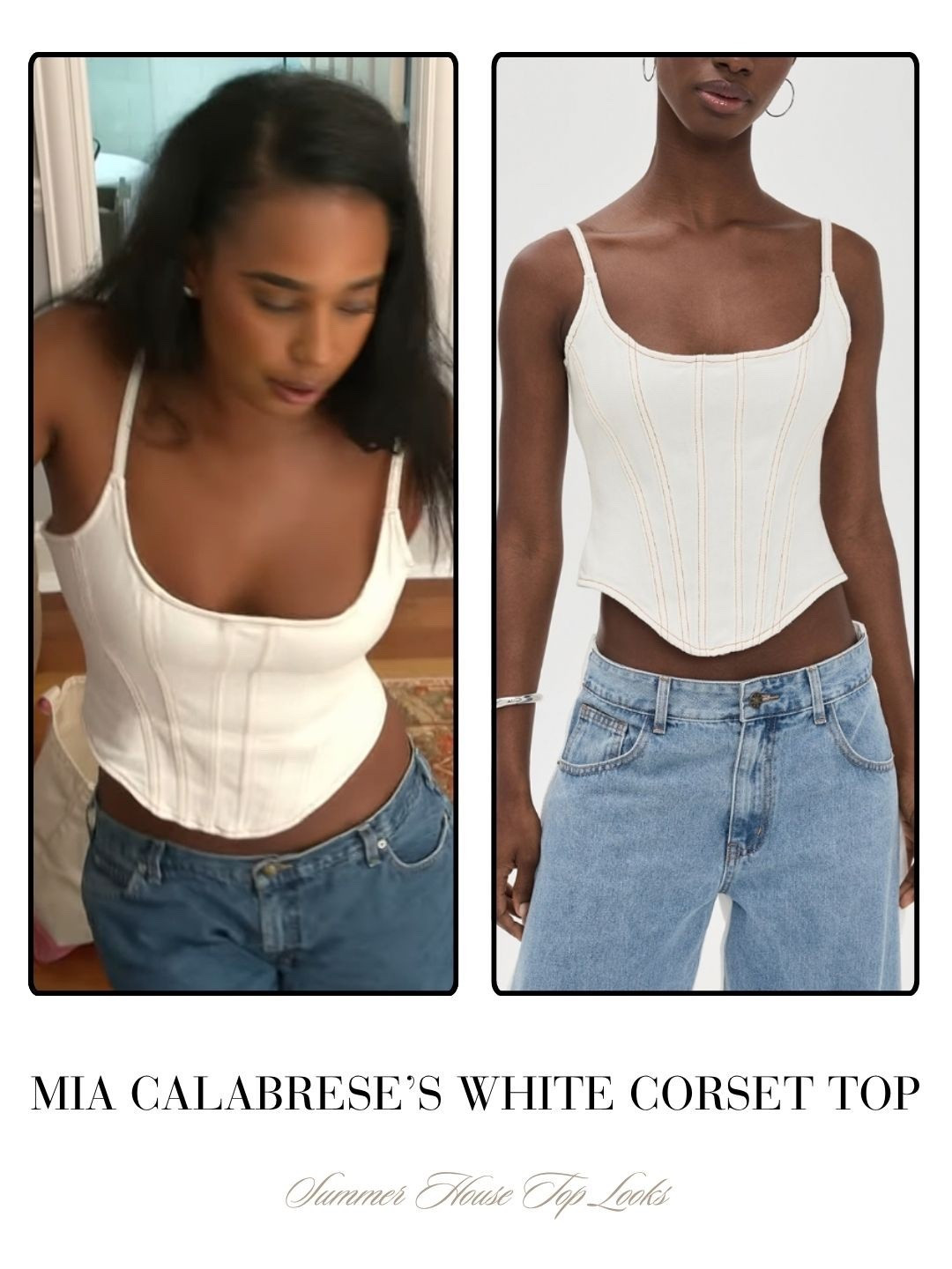 Mia Calabrese’s White Corset Top