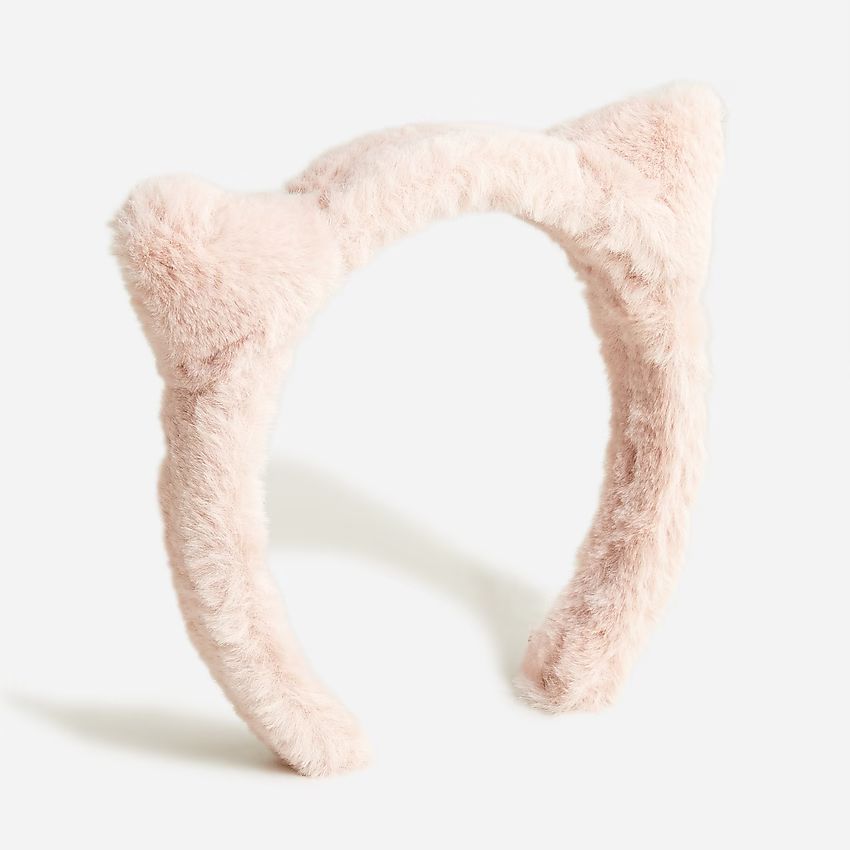 Girls' fuzzy cat-ear headband | J.Crew US