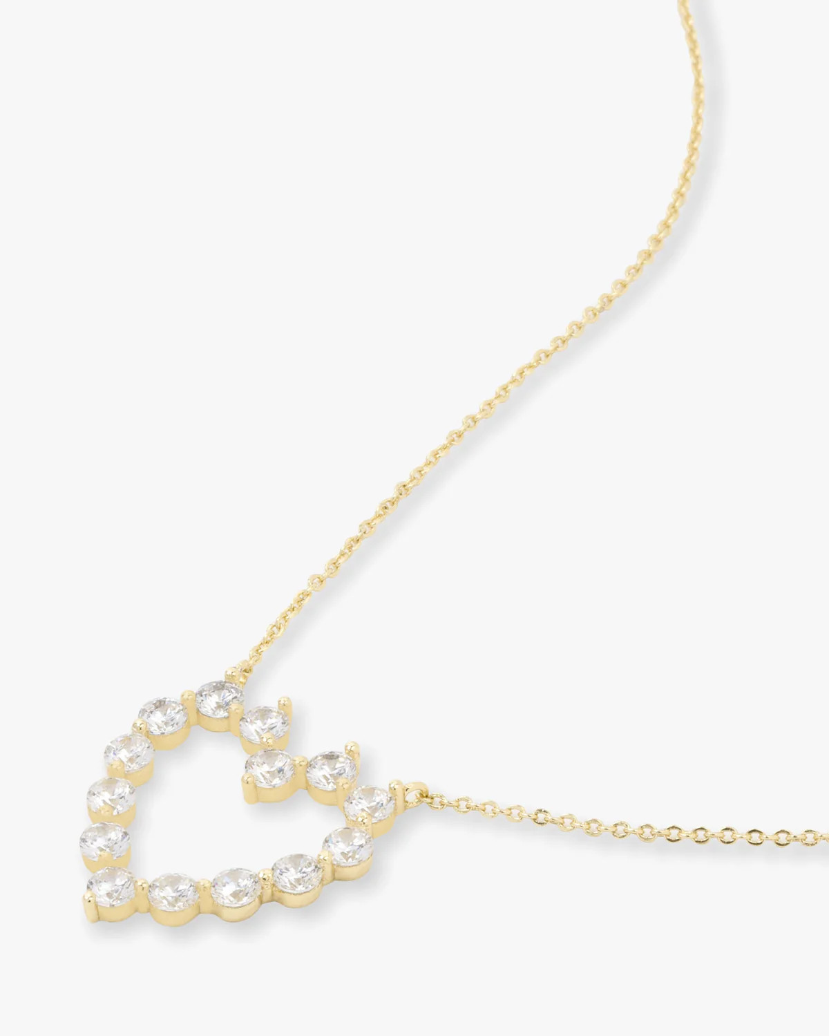 She's an Icon Baby Heart Necklace - Gold|White Diamondettes | Melinda Maria Jewelry