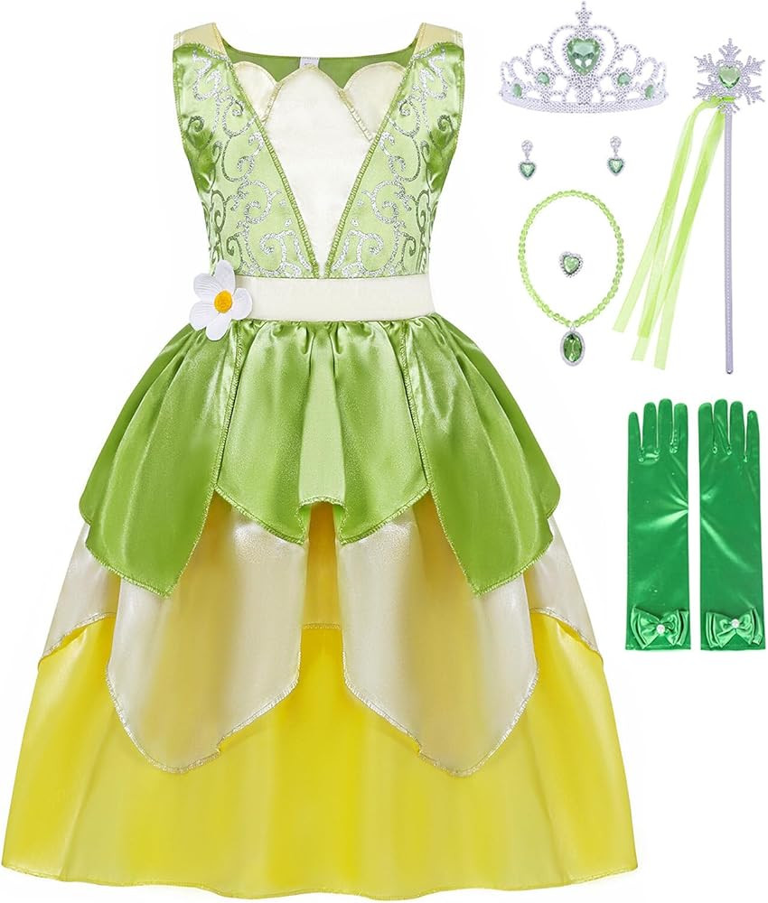 COTRIO Green Fairy Frog Princess Dress Girls Birthday Party Fancy Dresses Kids Halloween Elf Cost... | Amazon (US)