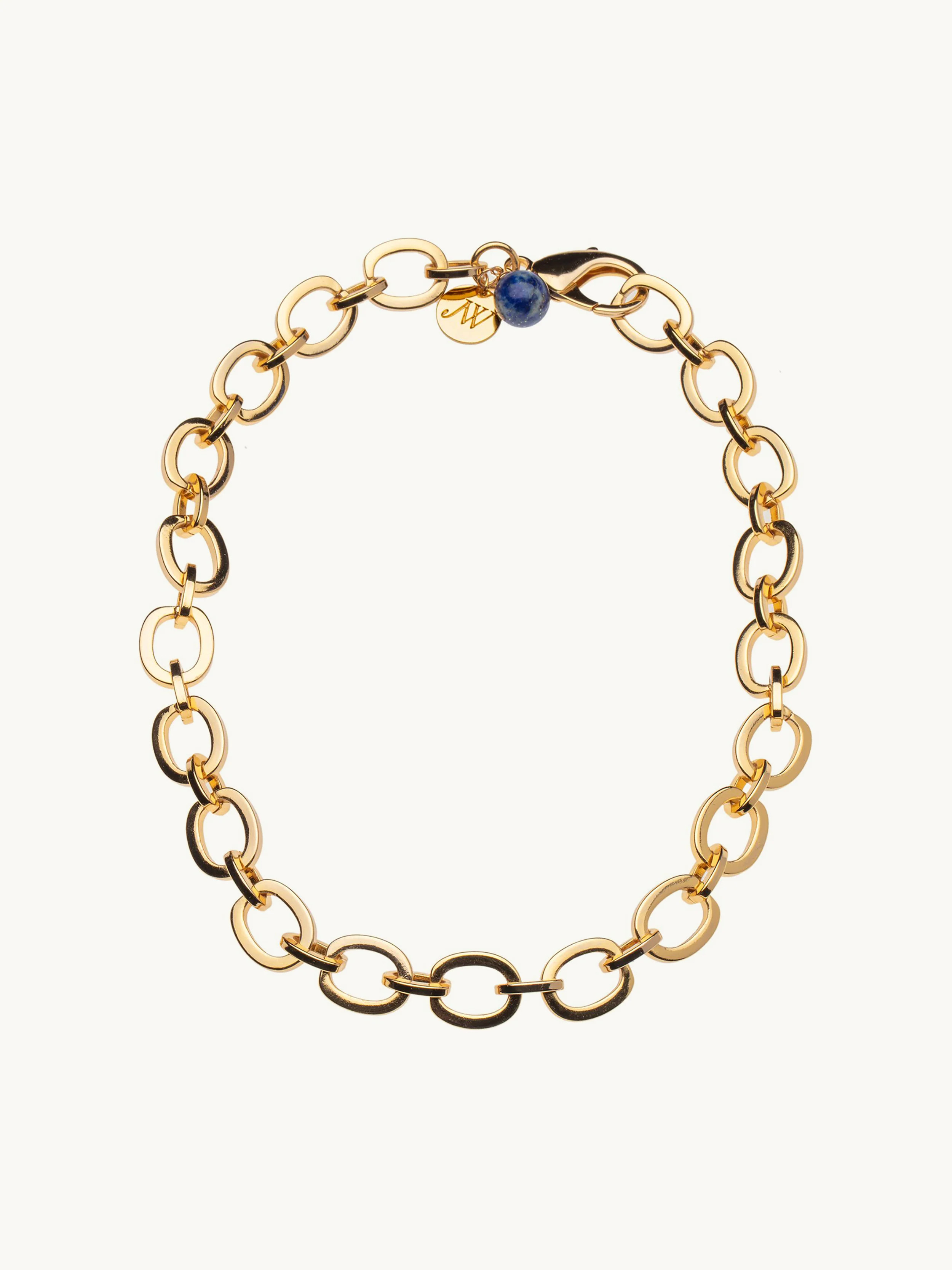 goop | Chunky Link Chain with Lapis Bead | goop