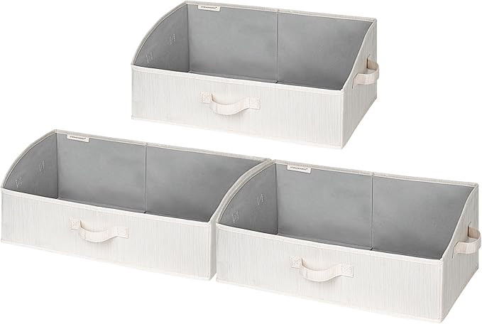 StorageWorks Closet Storage Bins, Trapezoid Storage Box, Fabric Bins and Baskets, 3-Pack, Jumbo, ... | Amazon (US)