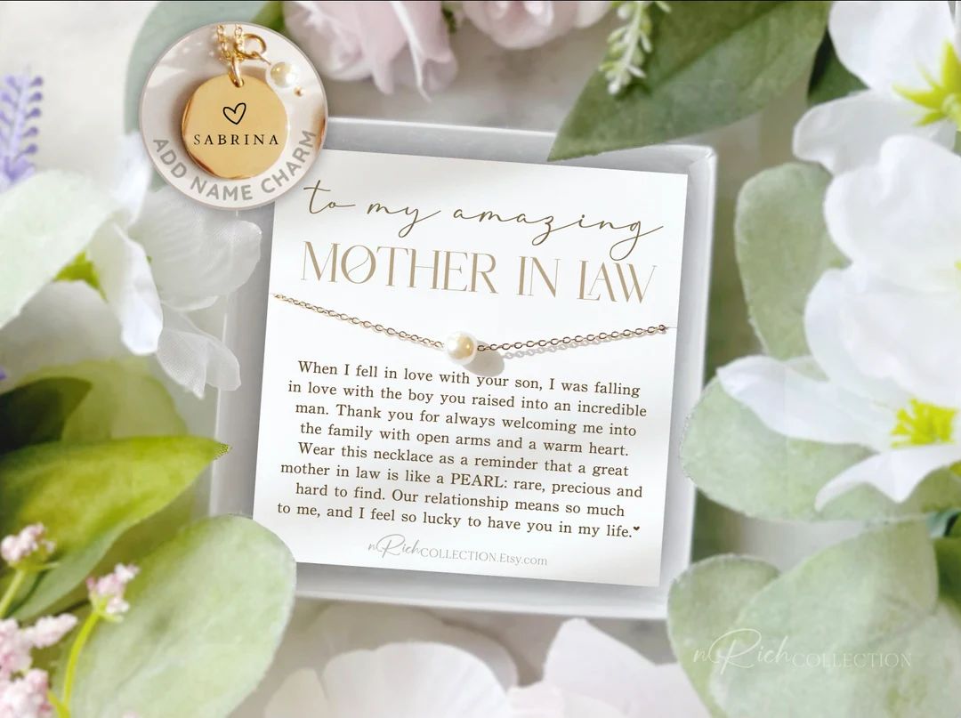 Mother in Law Necklace Gift for Mother in Law on Wedding Day - Etsy | Etsy (US)