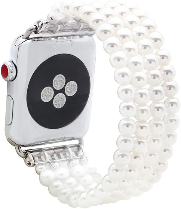 Beaded Bracelet Compatible with iWatch Band 38mm 40mm 41mm 42mm 44mm 45mm 46mm 49mm Women, Stone ... | Amazon (US)
