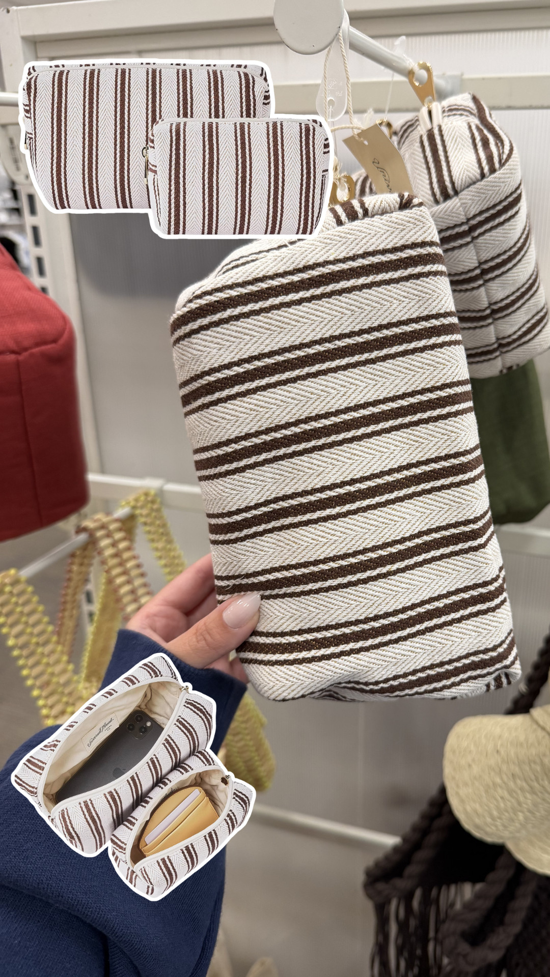 These striped cosmetic bags from Target look so much more expensive than they are and remind me of something you’d find at a boutique. I love the neutral stripe pattern, and they’re perfect for travel, organizing makeup, or throwing in your beach bag this summer. Even better, they’re on sale for just $9 today only. 

 #LTKdayinmylife #LTKHome #LTKSaleAlert