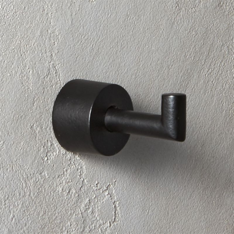 Rough Cast Black Towel Hook + Reviews | CB2 | CB2