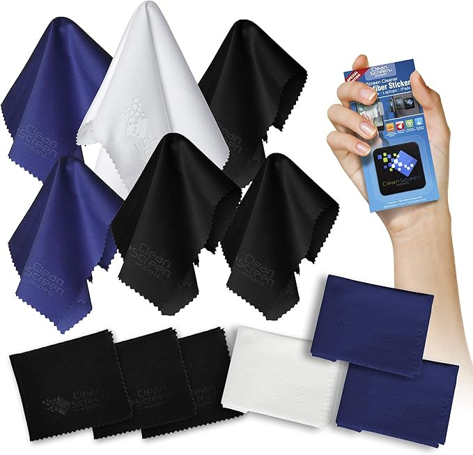 Clean Screen Wizard Microfiber Cleaning Cloths and Microfibre Sticker Screen Cleaner (7 Pack) | Amazon (US)