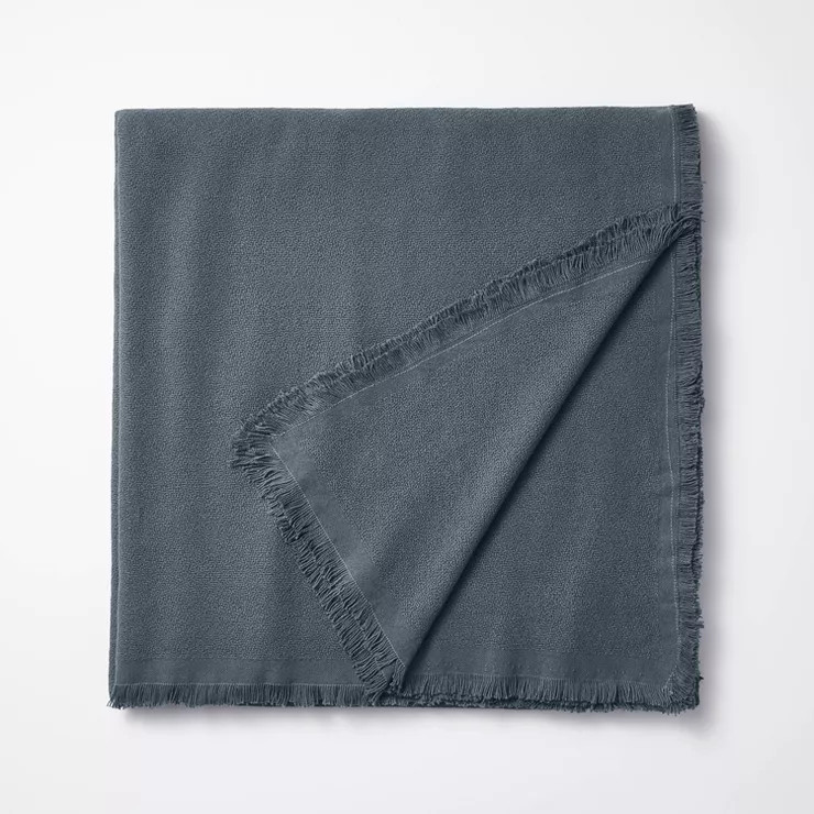 Full/Queen 100% Cotton Bed Blanket Slate Blue - Threshold™ designed with Studio McGee | Target
