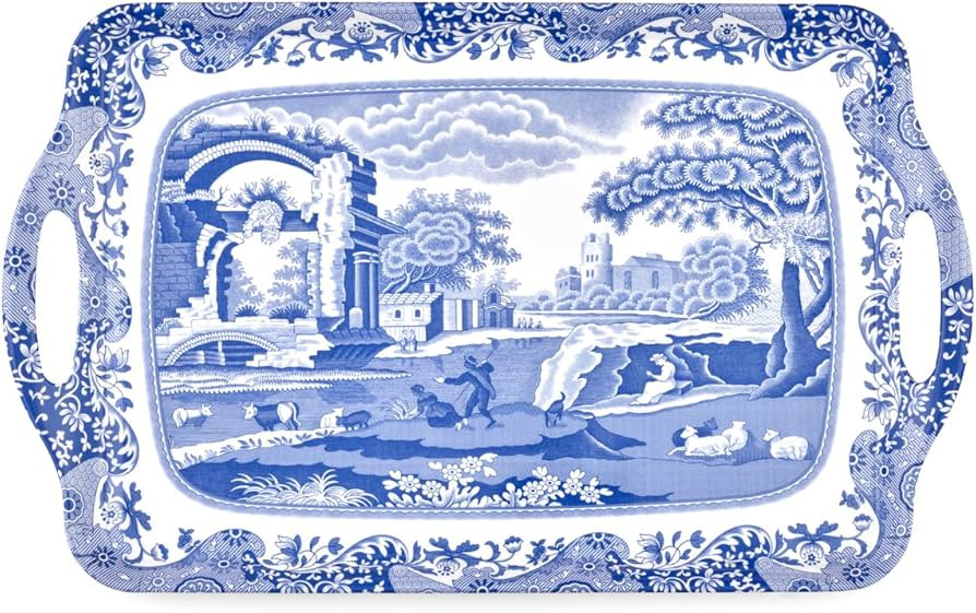 Pimpernel Spode Blue Italian Collection Large Handled Tray | Serving Tray for Lunch, Coffee, or B... | Amazon (US)
