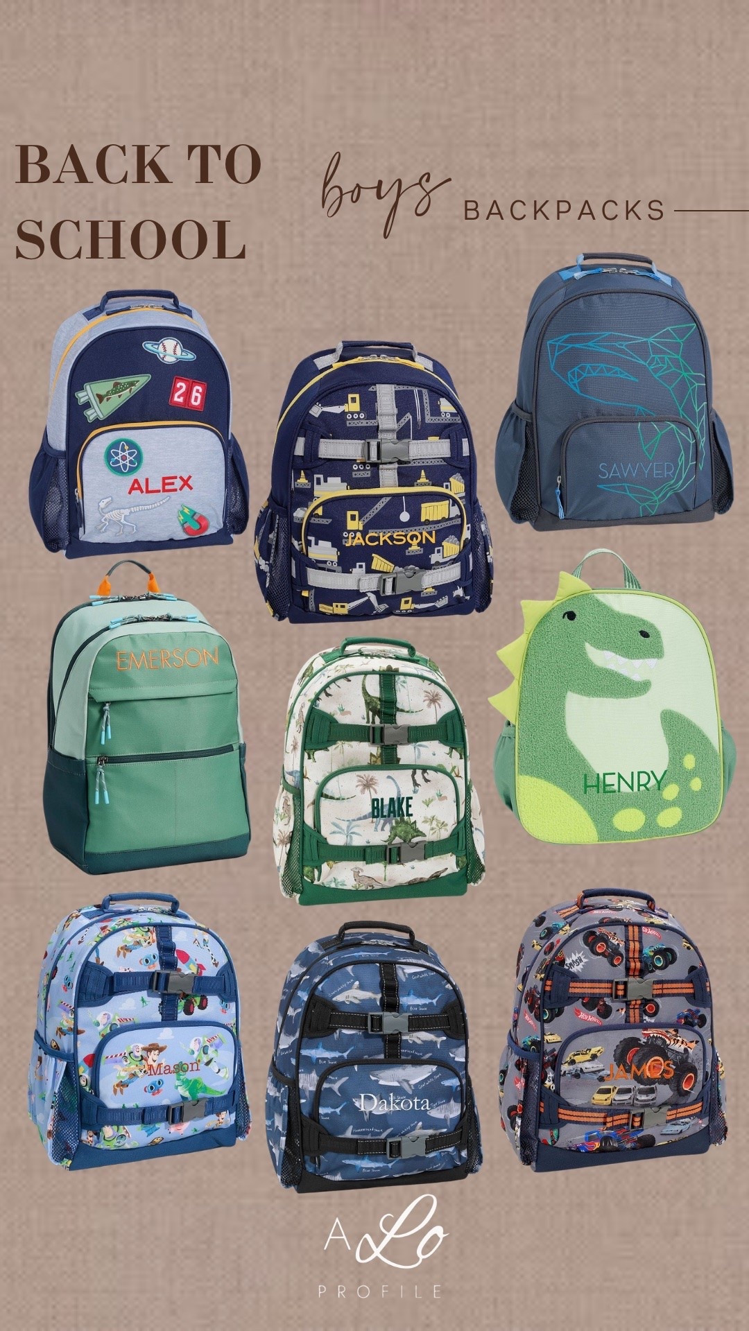 Back to School: Boy Backpacks 🤍