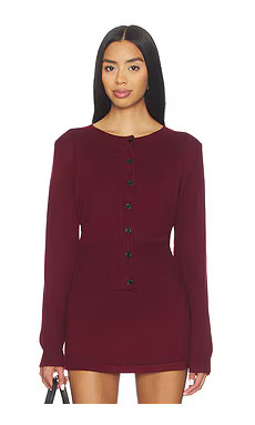 Amelie Teje Elle Knit Top in Dark Red from Revolve.com | Revolve Clothing (Global)