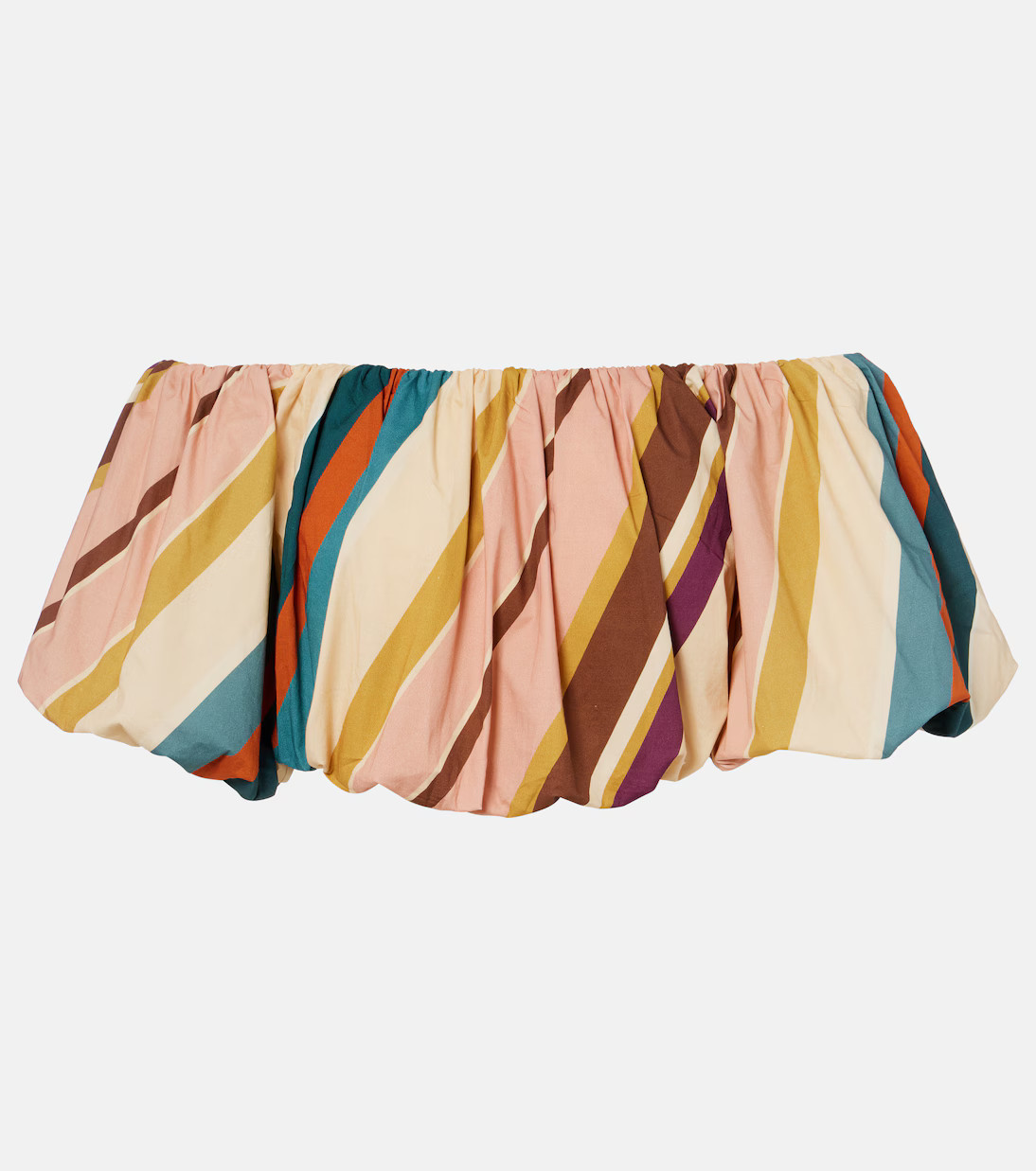 Striped off-shoulder cotton-blend crop top | Mytheresa (UK)