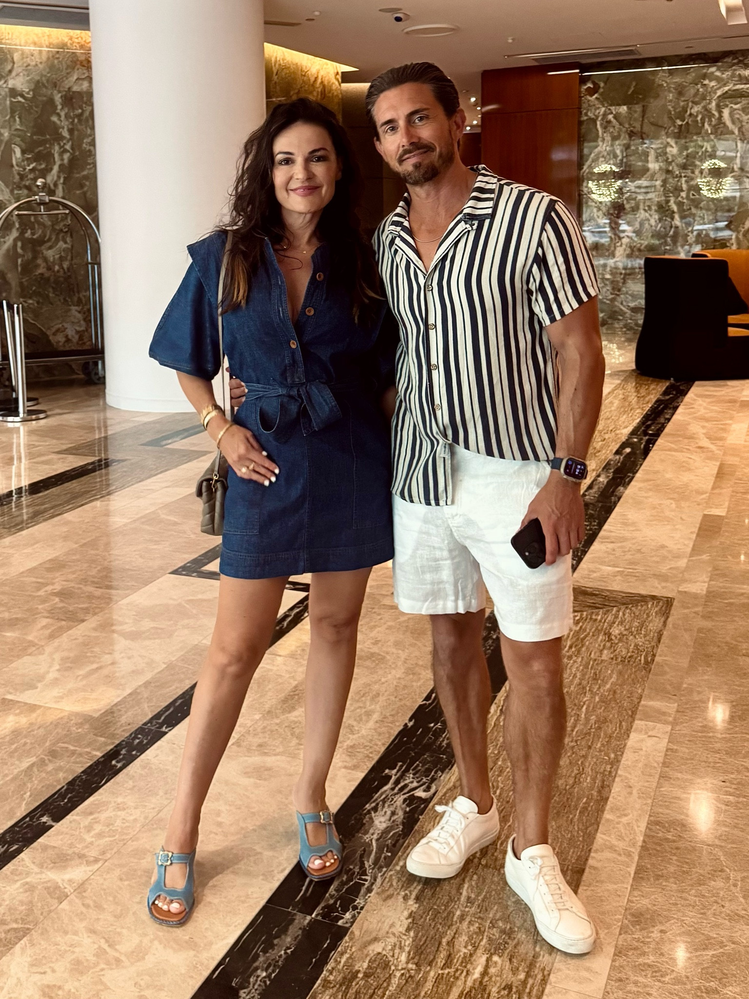 Denim dress is from Zimmerman a few years back but I found one on the OUTNET. 