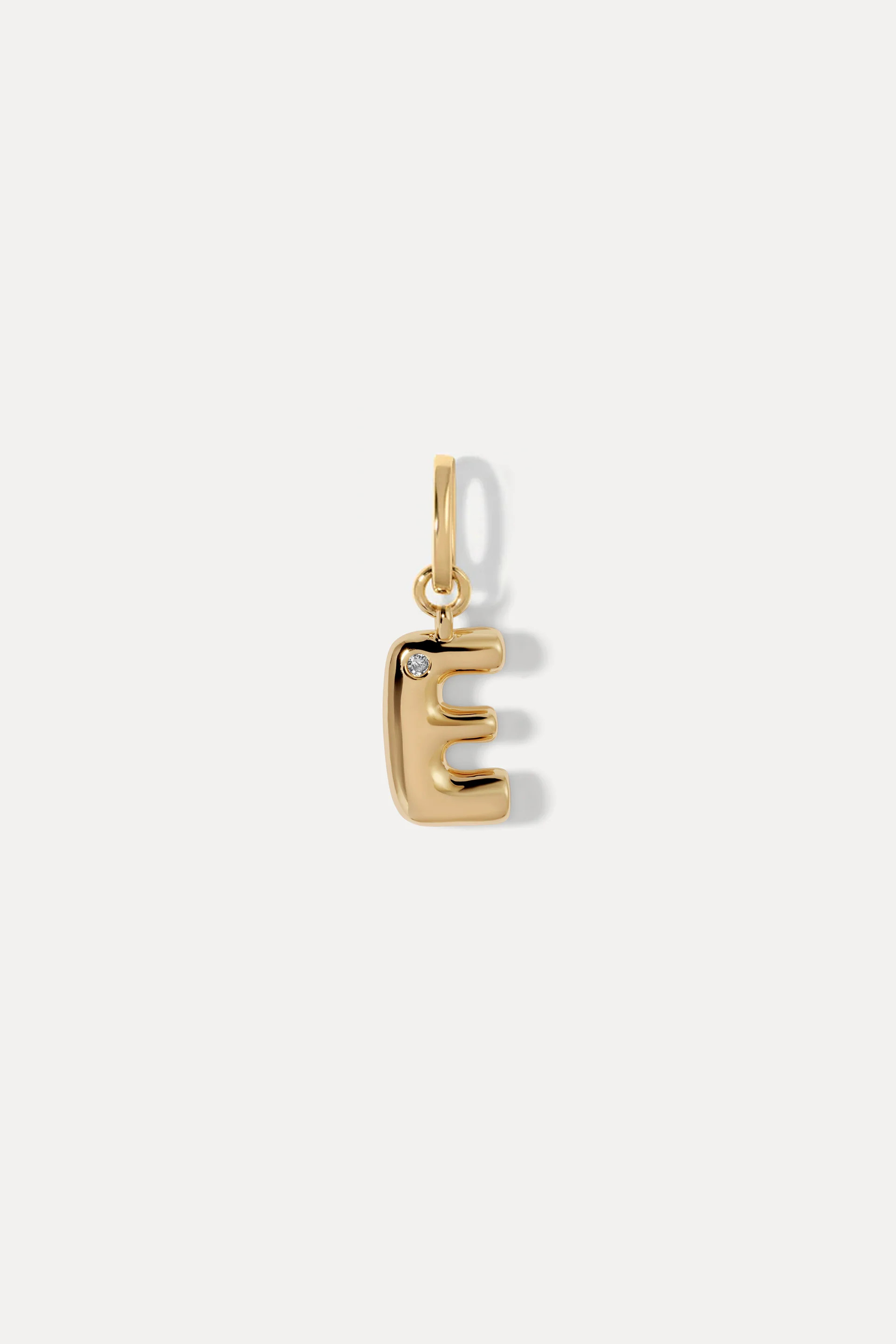 Puffy Initial Necklace Charm | Miranda Frye Inc.