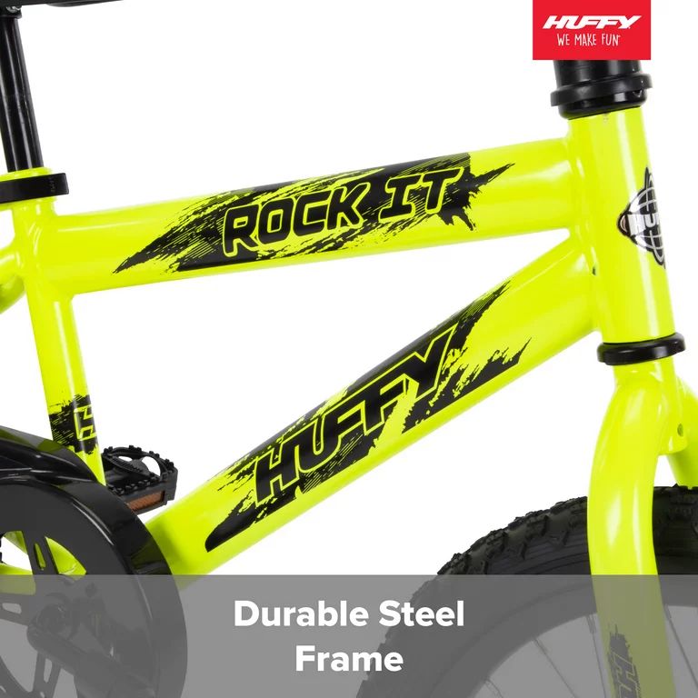 Huffy 18 in. Rock It Boy Kids Bike, Neon Powder Yellow - Walmart.com | Walmart (US)