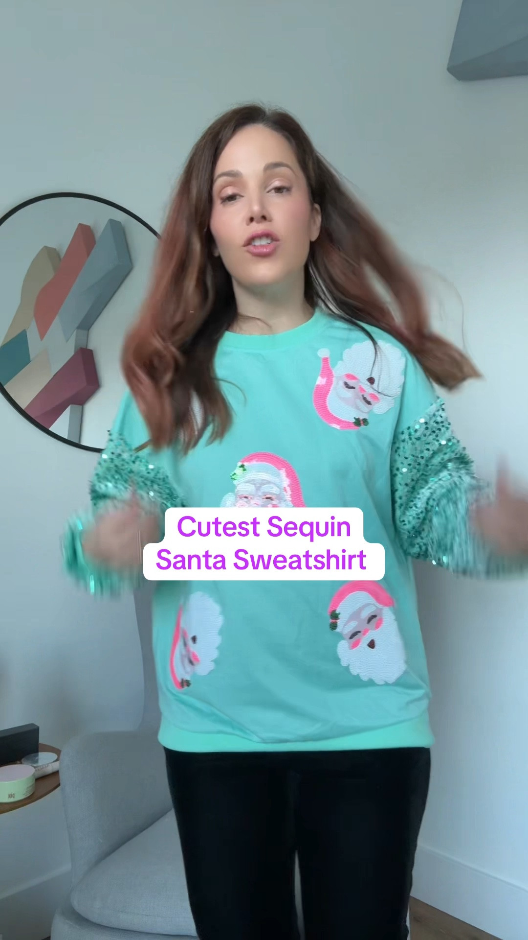 Colorful sequin Santa sweatshirt. It’s so perfect for the holidays! 

#LTKHoliday #LTKFindsUnder50 #LTKootd