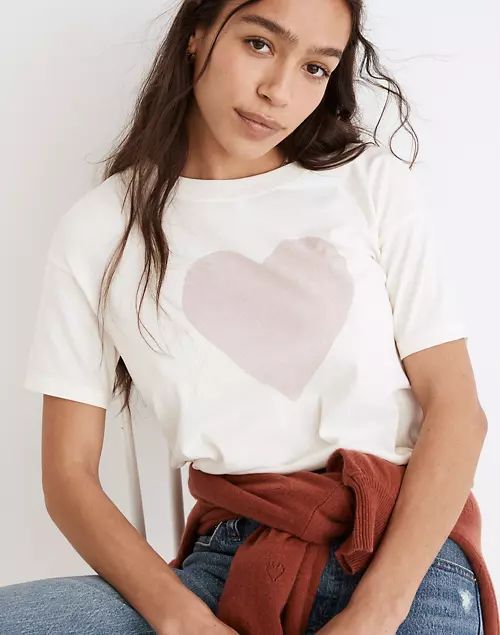 Heart Softfade Cotton Oversized Tee | Madewell