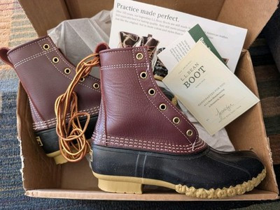 LL Bean Snow Boots Women's Size 7 Cherry Leather New In Box | eBay US