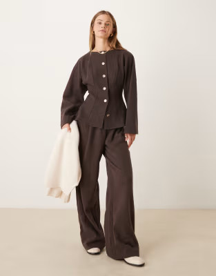 ASOS DESIGN soft touch co-ord in chocolate | ASOS | ASOS (Global)