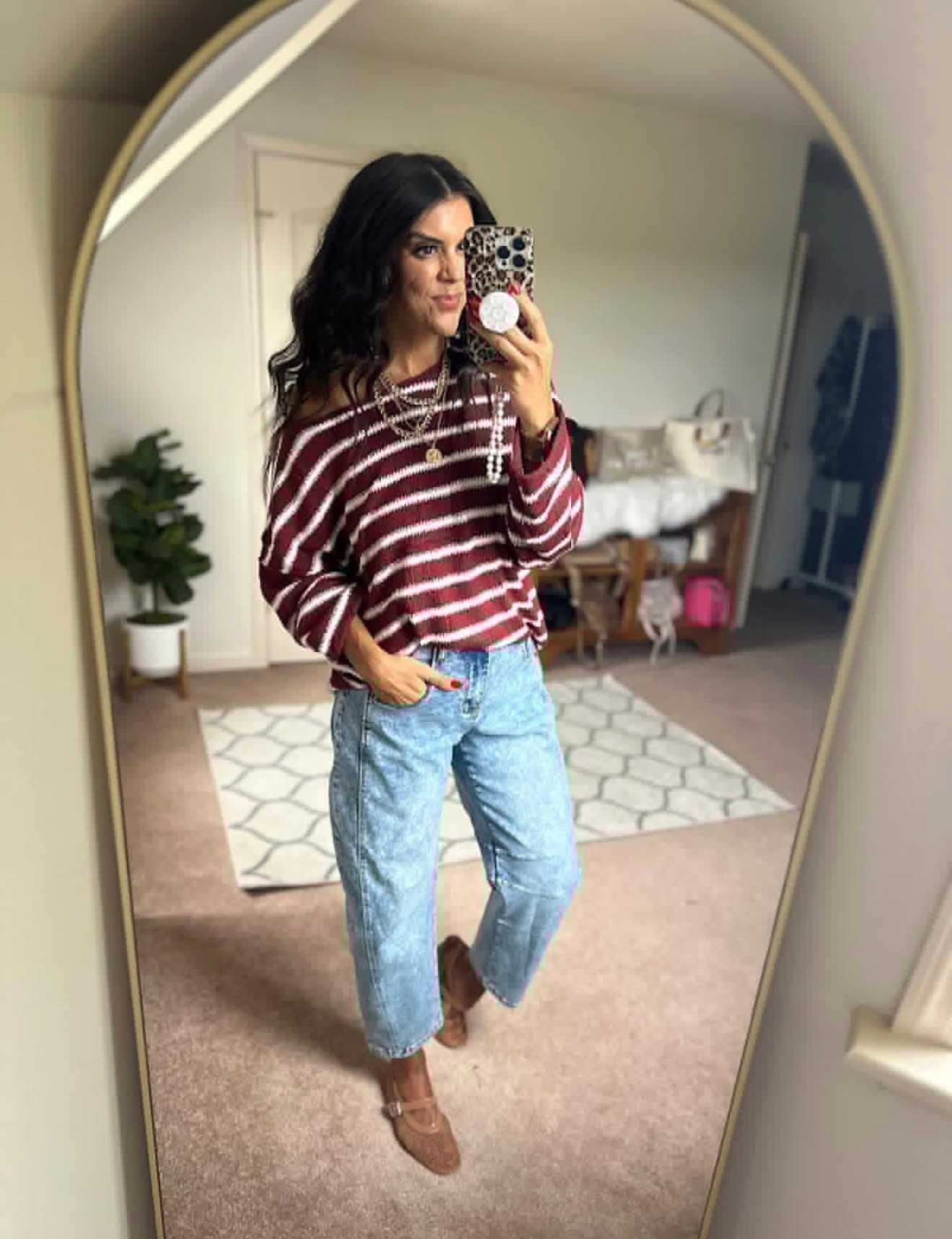 Size small in sweater Jeans size small Mesh slides tts

#LTKSeasonal #LTKFindsUnder100