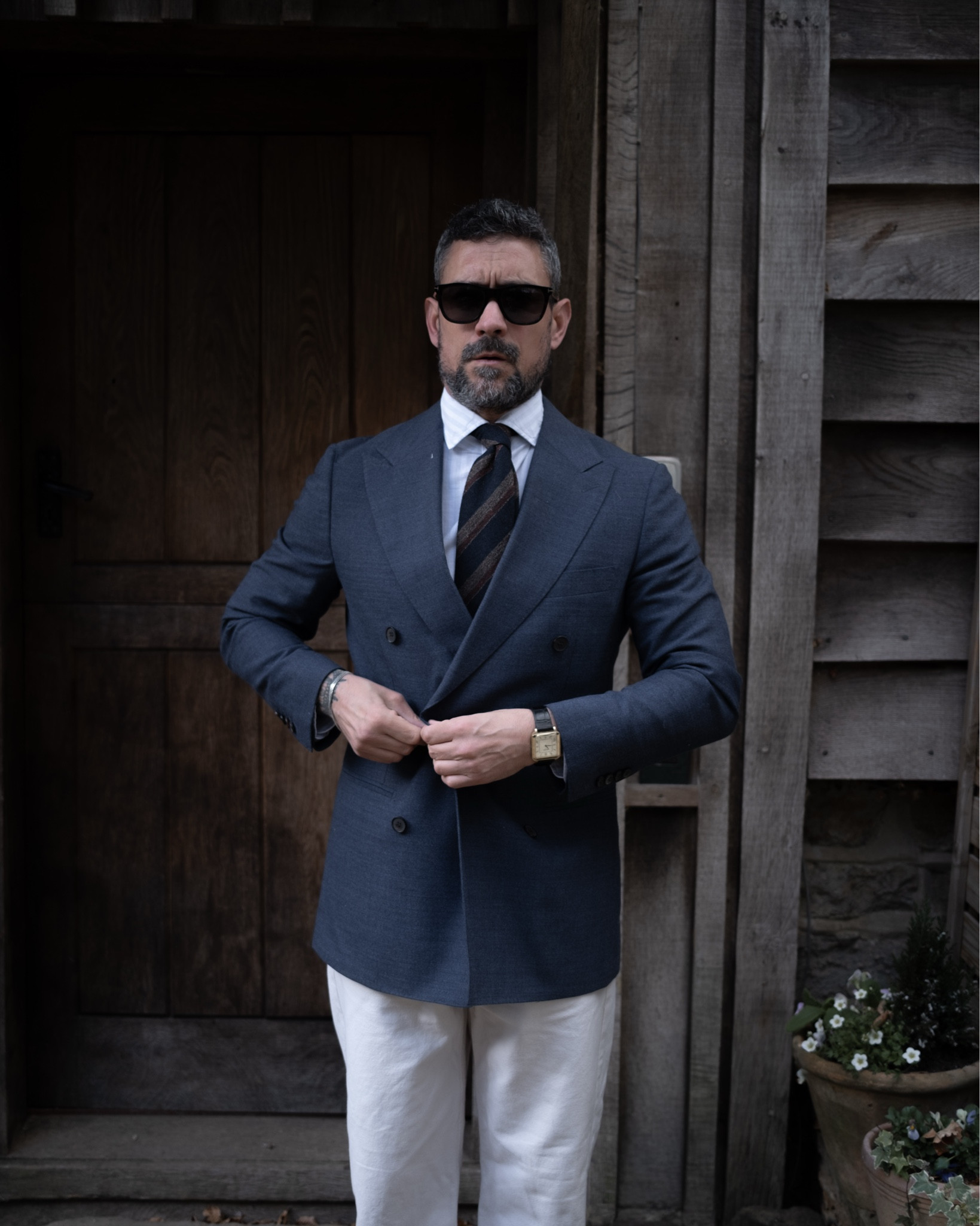 Mix & match summer suiting, a go-to style of navy blazer & white trousers. 

#LTKmens #LTKover50style #LTKuk