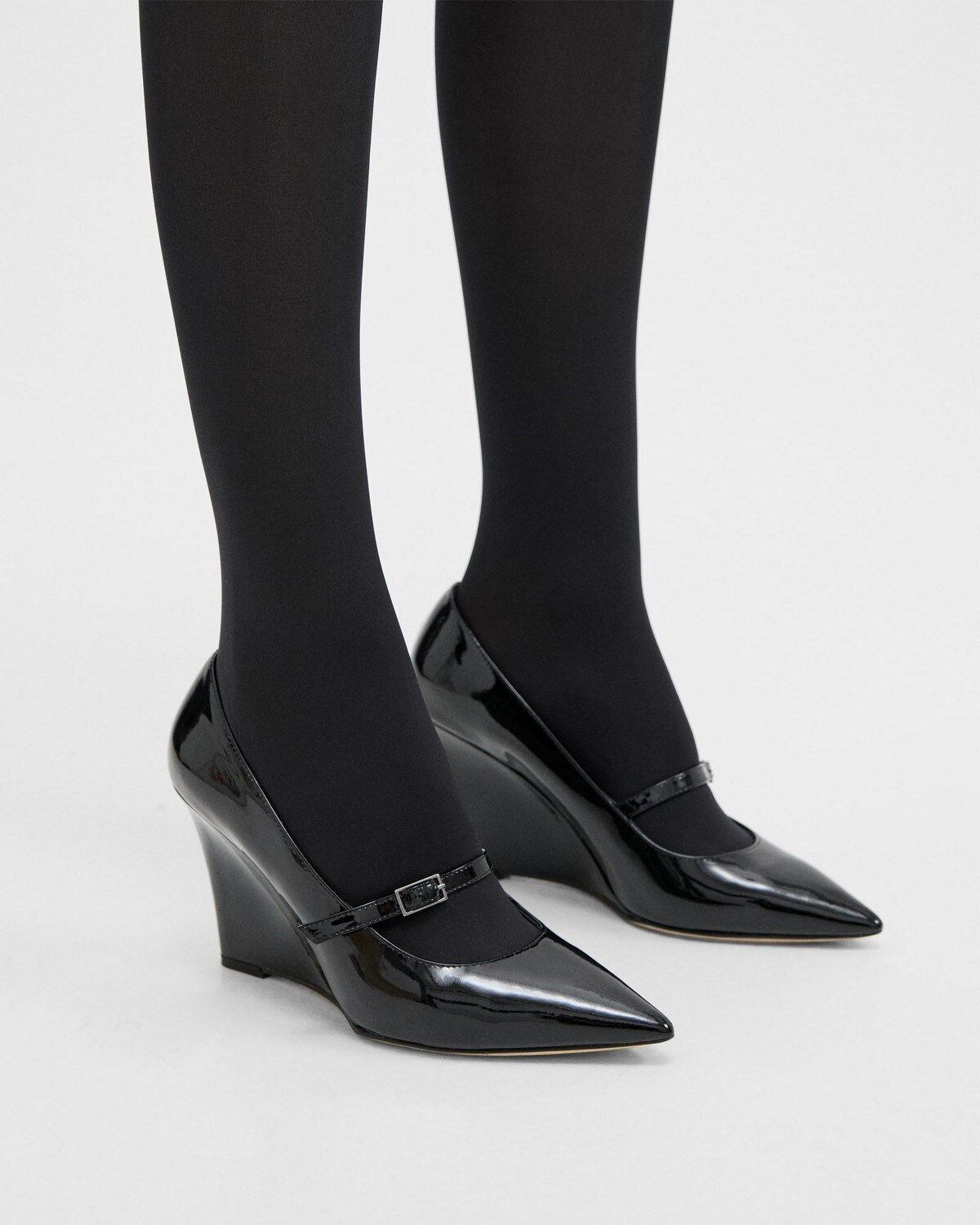 Patent Leather Mary Jane Wedge | Theory | Theory Outlet