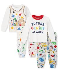 Unisex Baby And Toddler Paint Genius Snug Fit Cotton Pajamas 2-Pack - magnolia bloosom | The Children's Place
