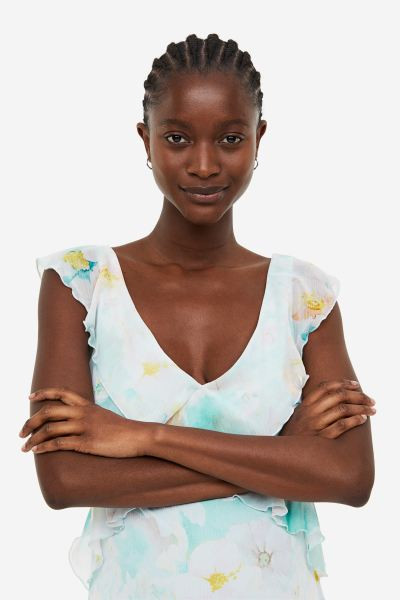 MAMA Flounce-trimmed Dress | H&M (US + CA)