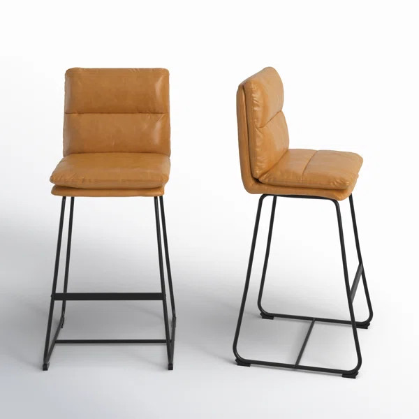 Volana Upholstered Counter Stool with Metal Frame | Wayfair North America