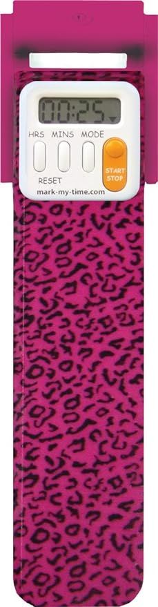 Mark-My-Time Pink Leopard LED Book Light with Digital Bookmark and Reading Timer | Amazon (US)