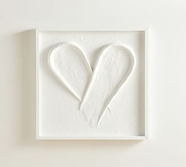 Stucco Textured Heart Wall Art | Pottery Barn (US)