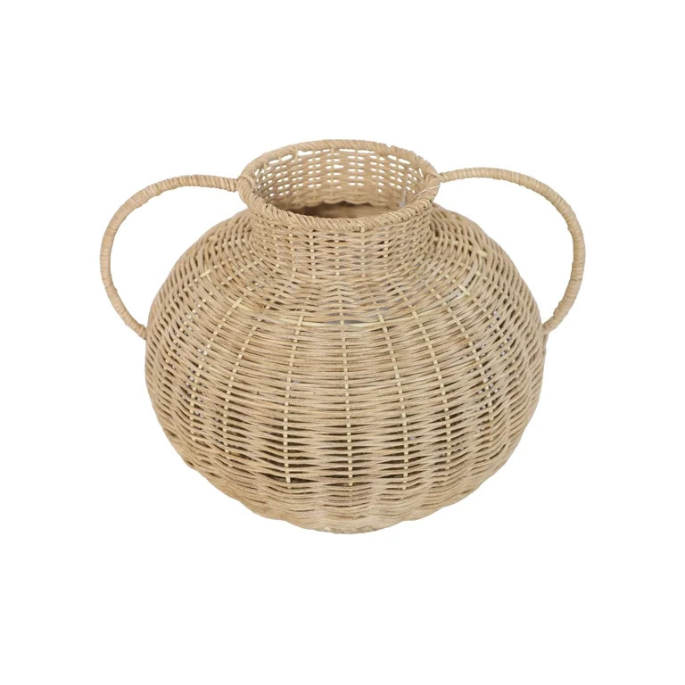 My Texas House Fall Rattan Decorative Vase, Natural, 9" | Walmart (US)