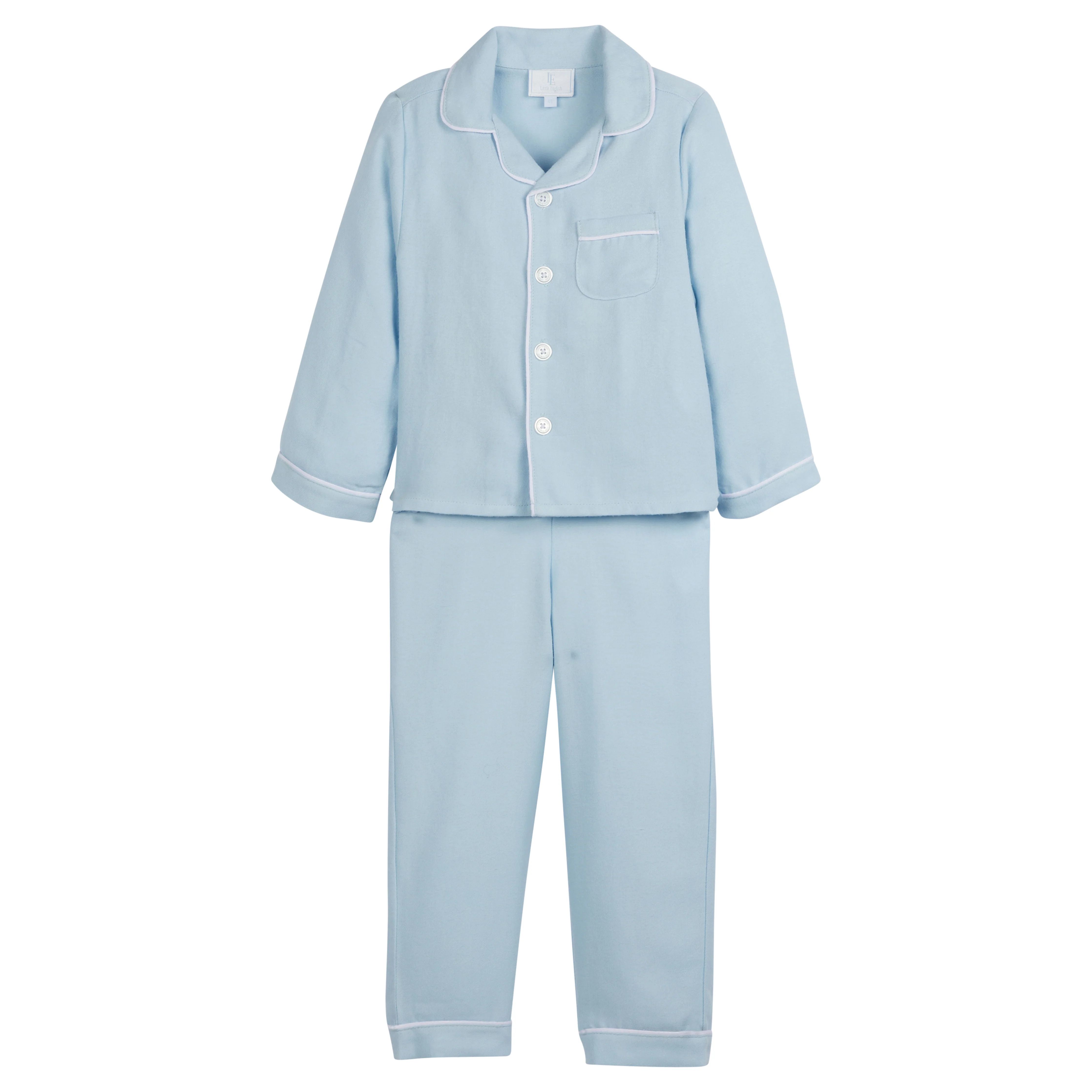 Boy's Classic Blue Pajama Set - Kid's Jammies | Little English