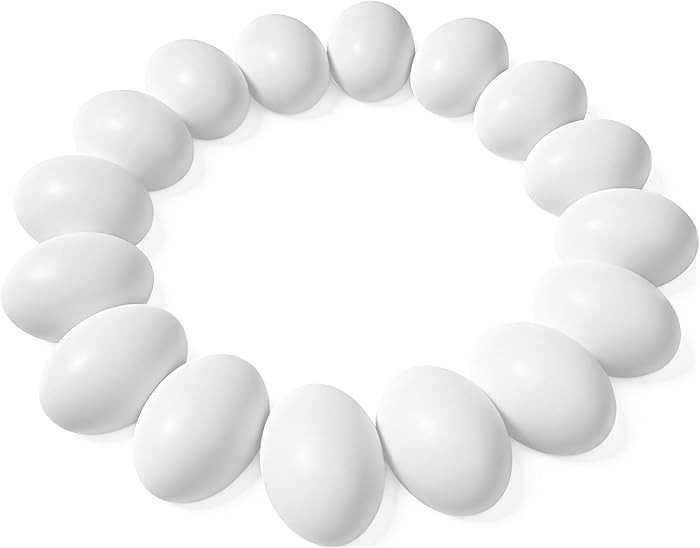 JOYIN 36 Pcs Easter White Wooden Egg, Fake Eggs Plain Decorating for DIY Paint Your Own Egg Decor... | Amazon (US)