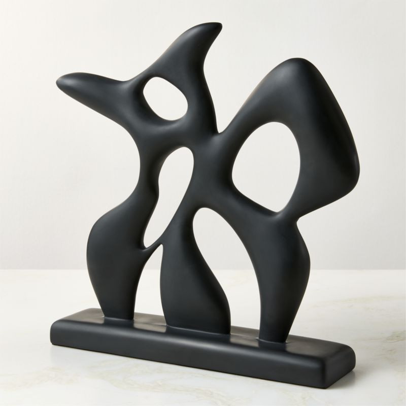 Makeena Black Resin Sculpture | CB2