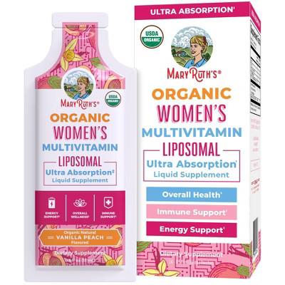 MaryRuth's Women's Multivitamin Liposomal, Vanilla Peach, Org, 0.5 oz 14-Pack | Target