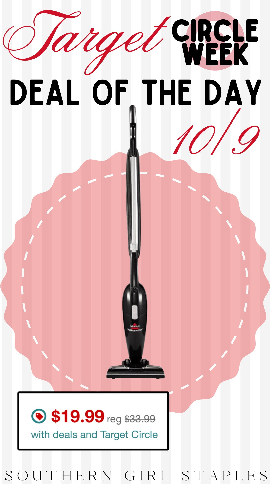 Grab this Bissell stick vac for $19.99- TODAY ONLY (10/9) with Target Circle!

#LTKSaleAlert #LTKHome #LTKFamily