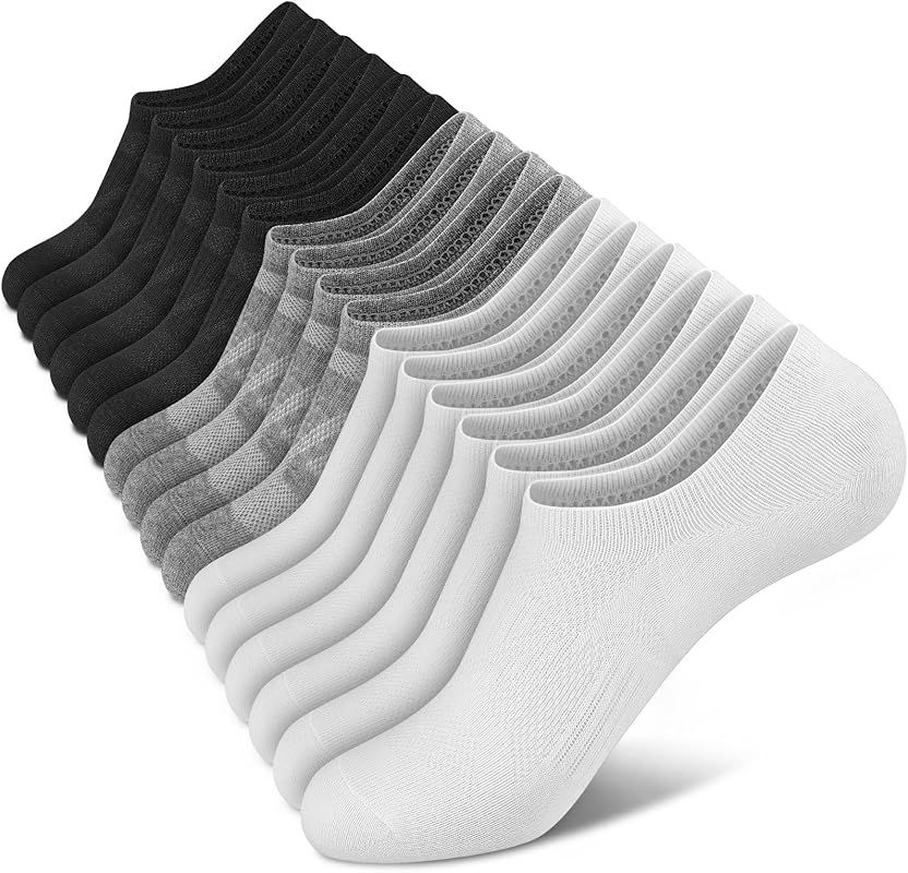 wernies No Show Socks Women - 8 Pairs Ankle Socks for Women, Low Cut Socks Short Cotton Socks, In... | Amazon (US)