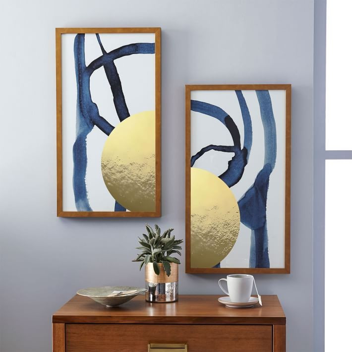 The Arts Capsule Ink Diptych - Half Moon Framed Prints | West Elm (US)